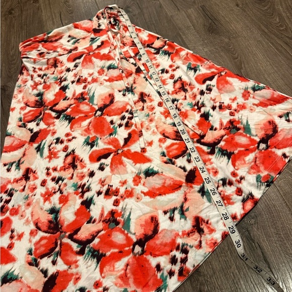 New Patagonia Kamala Midi Skirt Women’s S Floral Red Dress Boho Beach Asymmetric - Picture 12 of 13